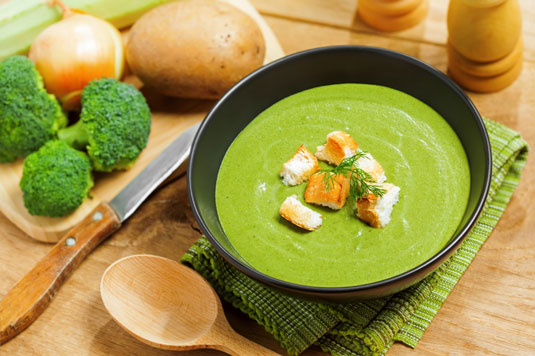 크림 이탈리아 브로콜리와 버섯 수프 레시피