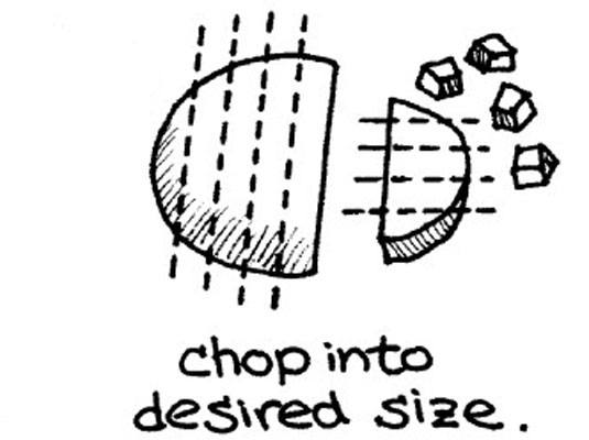 신선한 토마토의 껍질을 벗기고 씨를 뿌리고 자르기