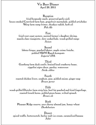 맥주 저녁 식사를 위한 맥주와 음식 페어링