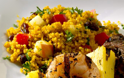 납작한 배 다이어트 레시피: 커리 쿠스쿠스