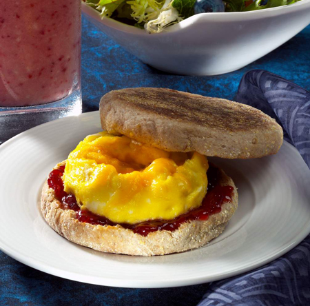 납작한 배 다이어트: 전자레인지 계란 샌드위치