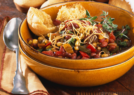 채식 콩 칠리 레시피