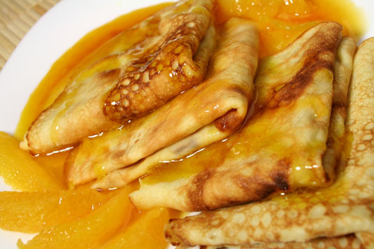 오렌지 디저트 크레페(Crêpes Suzette)