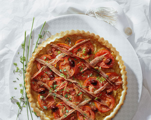 토마토, 올리브, 멸치 타르트(Pissaladière)