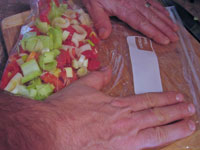 신선한 야채 냉동